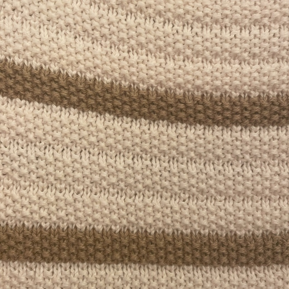 LOFT Striped Ruffle Strap Sweater Tank - Picture 5 of 7